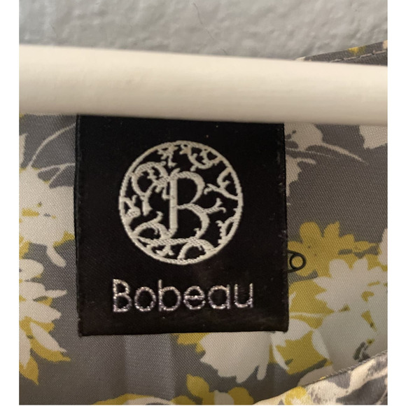 Bobeau Women's Floral Boat Neck Short Sleeve Blouse Size Large - Picture 5 of 6